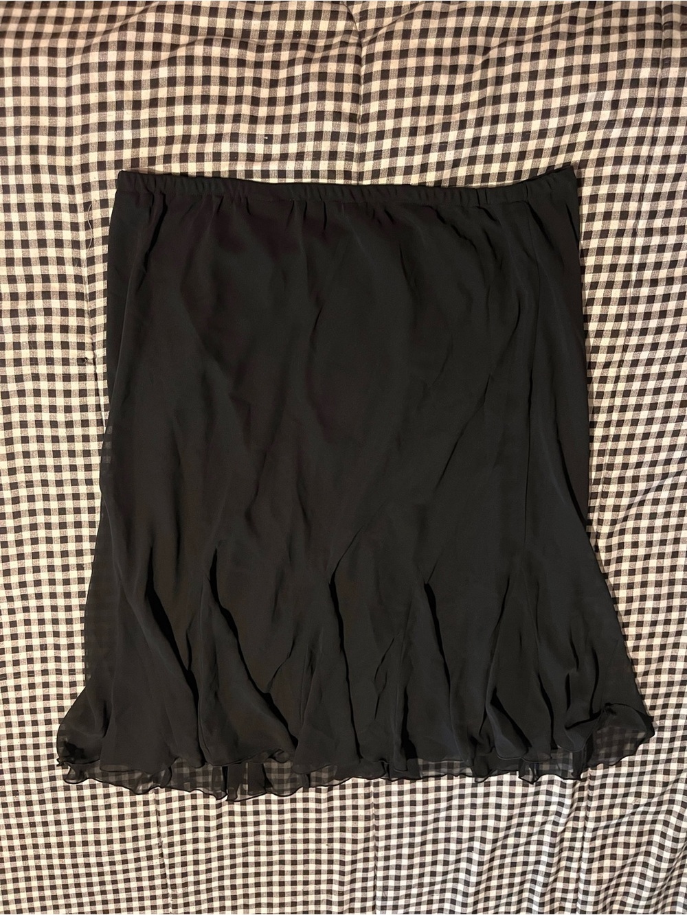 dressbarn Black A-Line Chiffon Skirt